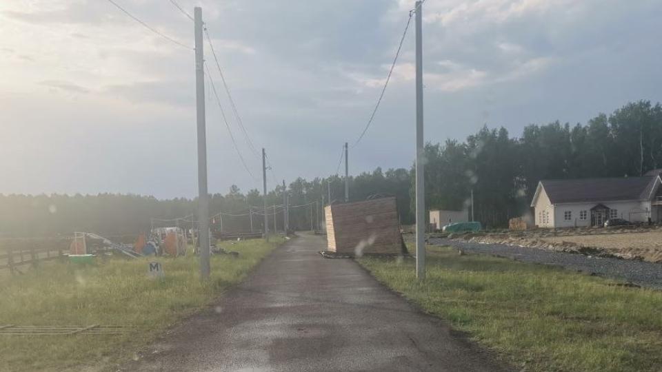 Под Челябинском упавшая от урагана крыша травмировала пони