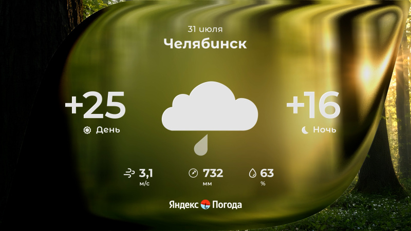 В Челябинской области 31 июля возможны грозы и сильный ветер