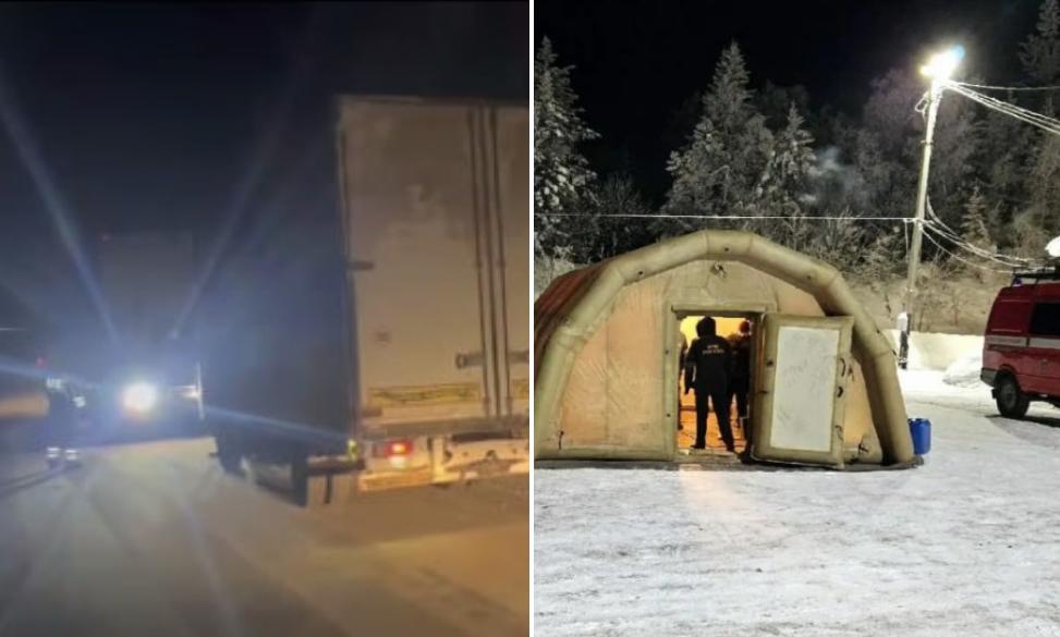 На Южном Урале полиция помогла водителю неисправного грузовика в морозную ночь