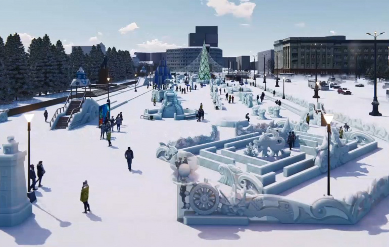 В центре Челябинска 26 декабря откроют «Ледяной аквариум»