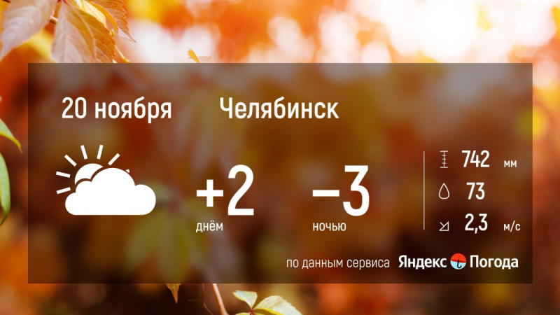 Погода в Челябинской области 20 ноября: осадки и гололедные явления