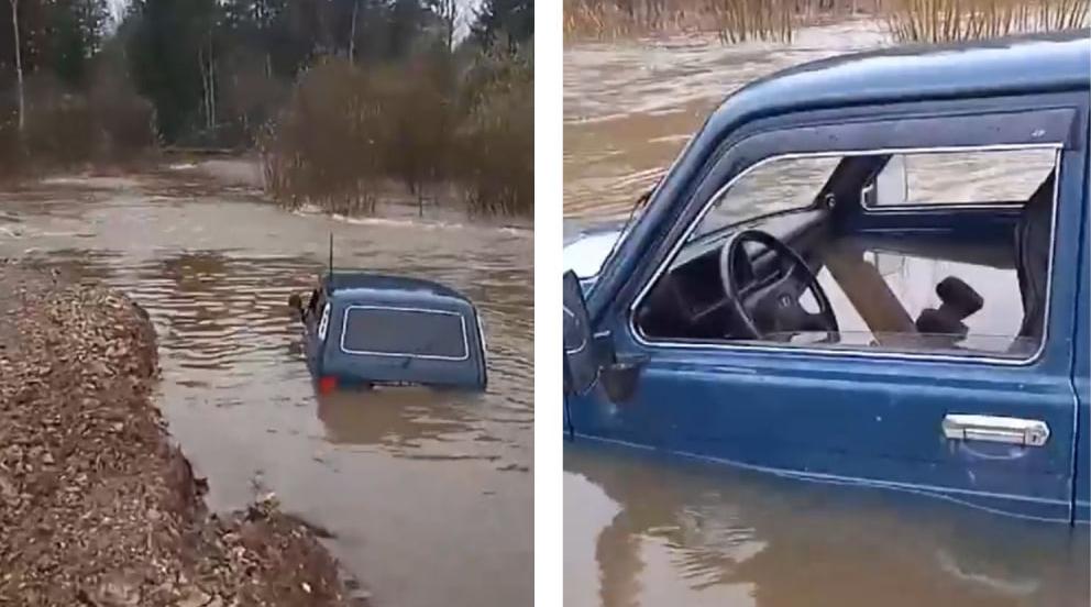 В Катав‑Ивановском районе машину унесло течением реки