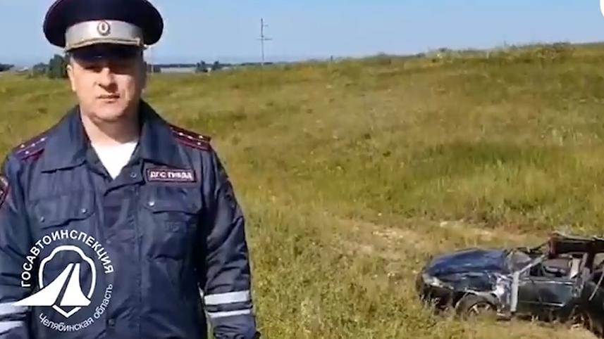 В Челябинской области водитель Daewoo погиб в ДТП с опрокидыванием