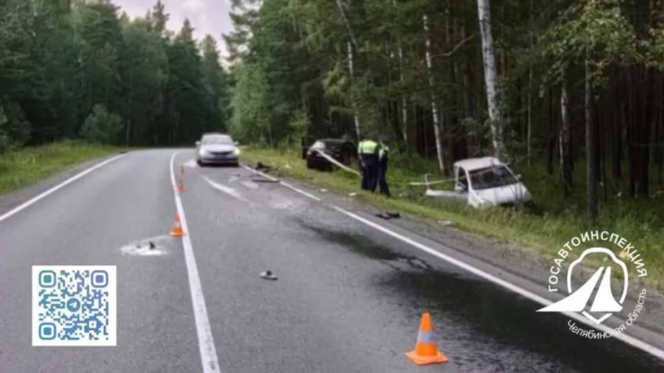 Водитель Toyota погибла в лобовом ДТП на трассе в Челябинской области