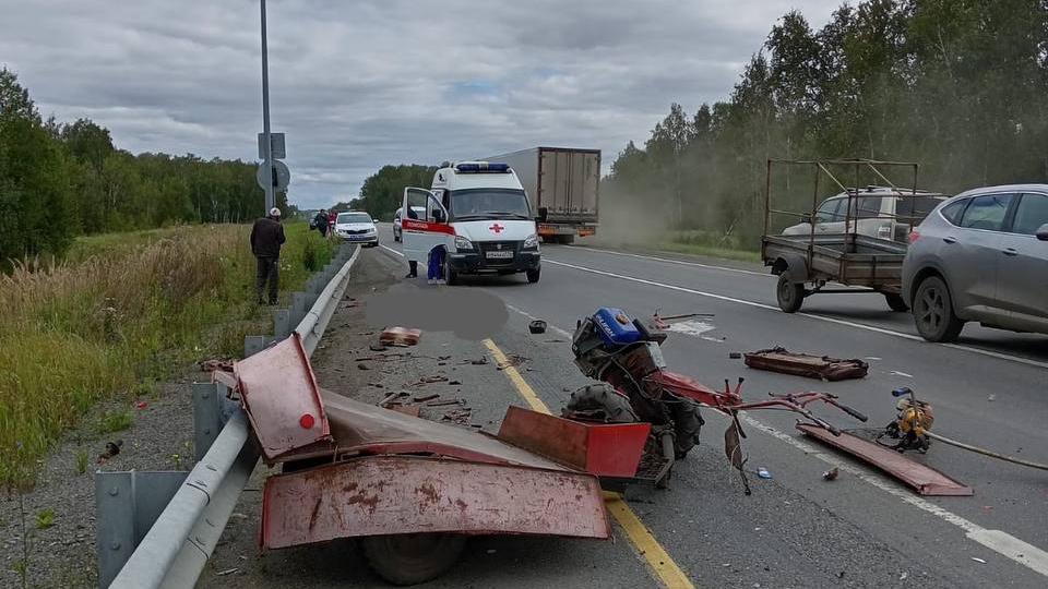 Водитель мотоблока погиб в ДТП с грузовиком в Челябинской области