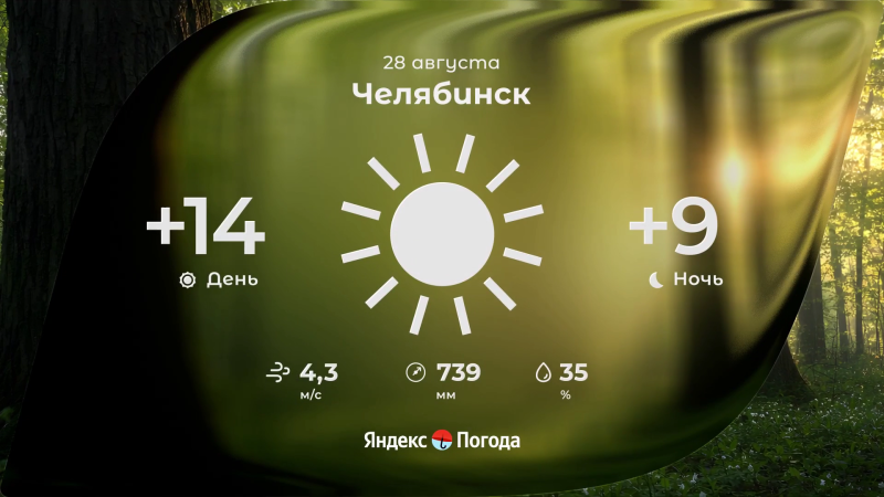 Погода в Челябинской области 28 августа: без существенных осадков