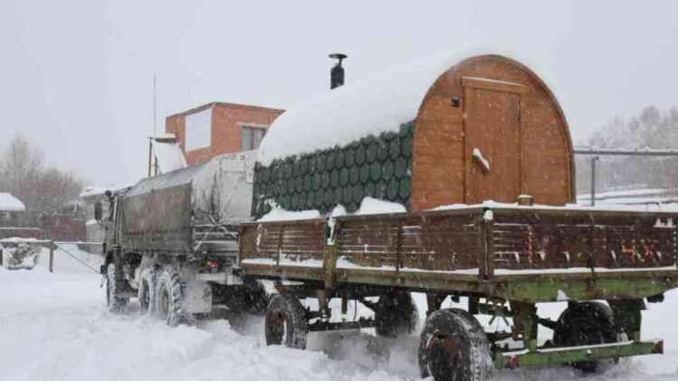В зону СВО из Миасса отправили третью мобильную баню