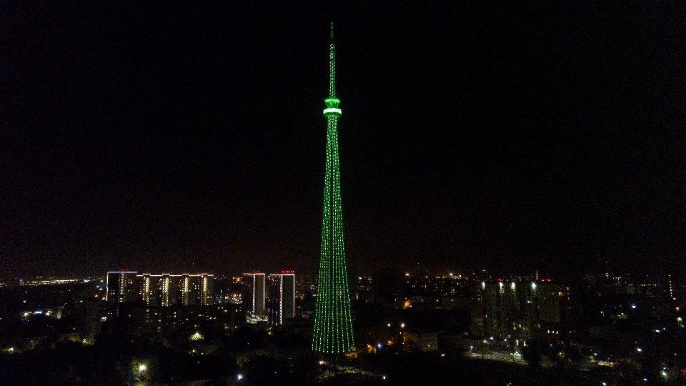 В Челябинске 23 февраля включат праздничную подсветку на телебашне