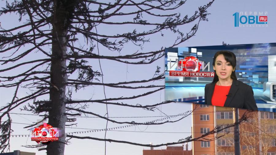 В шахтерском городке — на центральной площади — установили не елку, а скорее — палку