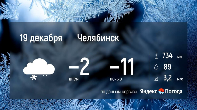 В Челябинской области 19 декабря ожидается ухудшение погоды