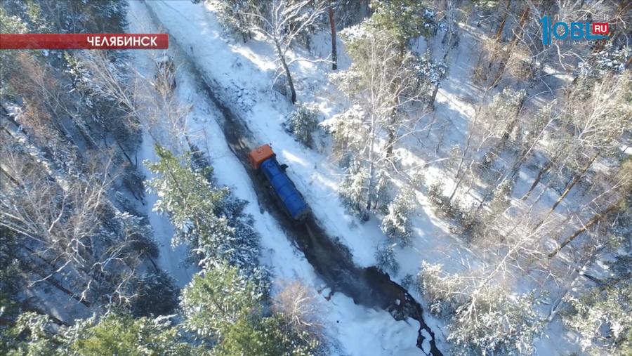 Канализационные стоки сливают в лесу под Челябинском