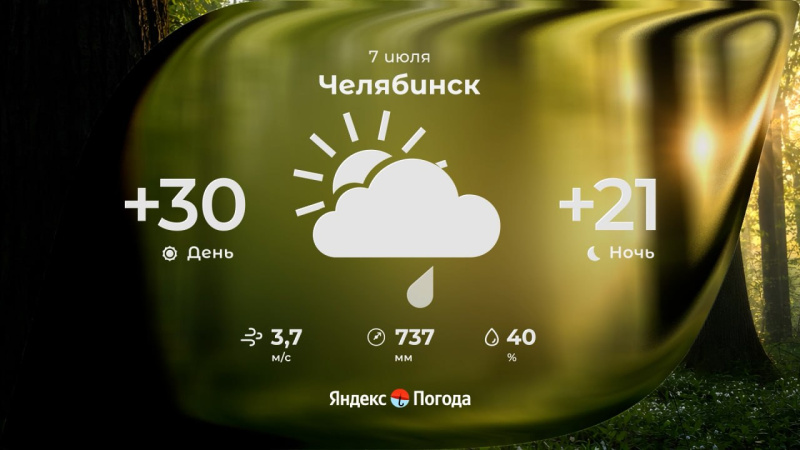 Погода в Челябинской области 7 июля: жара и небольшой дождь
