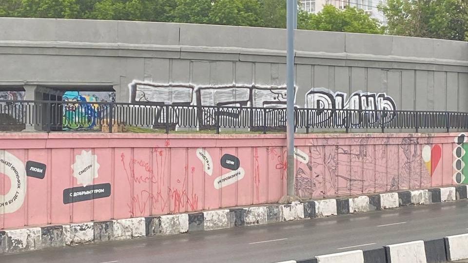 Мэрия Челябинска заявила в полицию на вандалов, изуродовавших мост