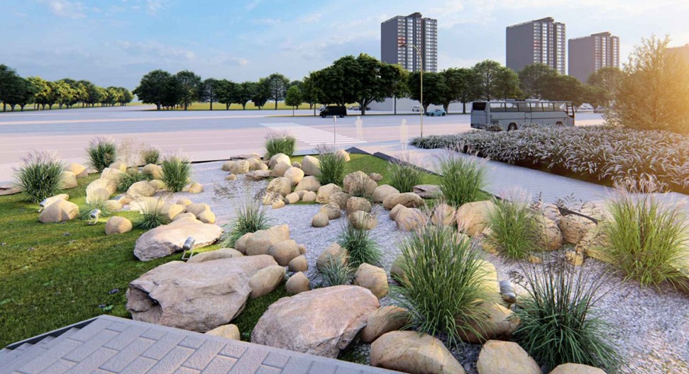 Напротив челябинского ТРК «Родник» благоустроят сквер