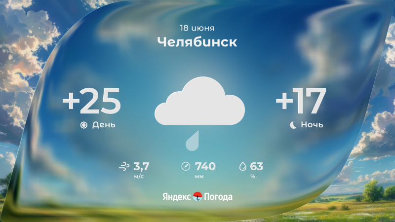 18 июня в Челябинской области ожидаются дожди и грозы