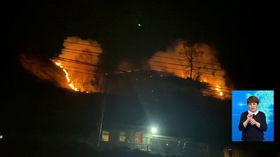 Неизвестные подожгли траву на горе Косотур