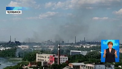 Загорелся тополиный пух в центре города