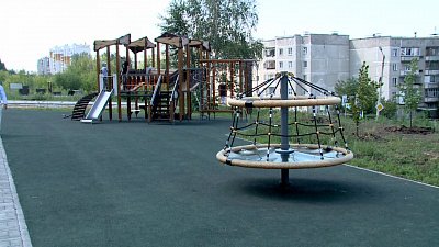 В машгородке завершается строительство сквера на улице Вернадского