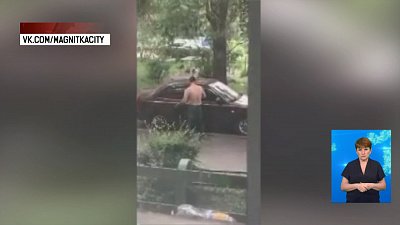 Житель Магнитогорска устроил погром во дворе