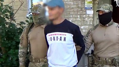 Оперативная съемка задержания подозреваемых в терроризме челябинцев