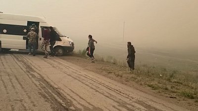 Жителей поселка Джабык Карталинского района эвакуируют из-за пожара