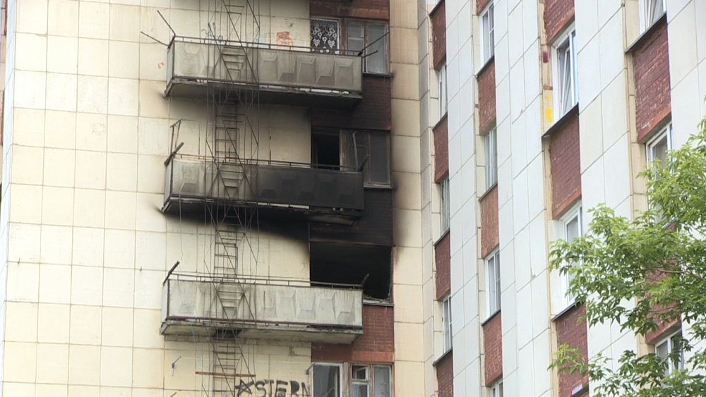 Произошел пожар на Севастопольской