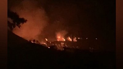 В Миассе пожар на пилораме попал в объективы камер