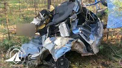 Под Каслями на видео сняли последствия ДТП, в котором погиб подросток