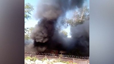 Видео серьезного пожара в Калининском районе Челябинска