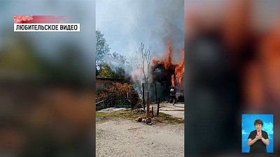 В Верхнем Уфалее сгорел сарай