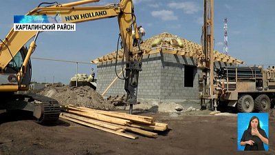 Строительство домов в Джабыке продолжается