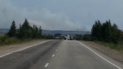 Возле села Степное очевидцы сняли на видео пожар