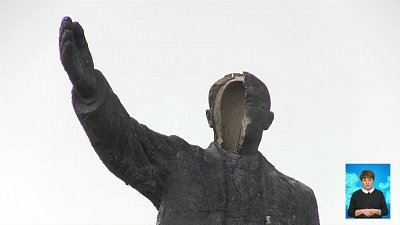 Памятник Ленину разрушили в Миассе