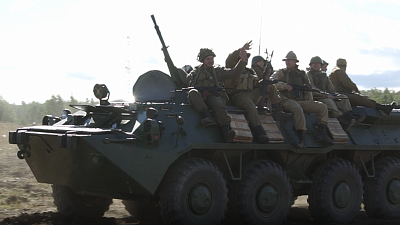 Видео танковой баталии на полигоне под Чебаркулём