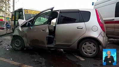 Пьяный челябинец влетел в маршрутку