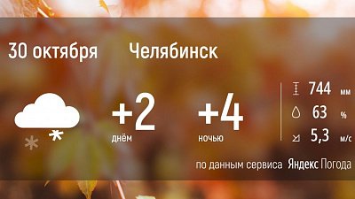 В Челябинской области ожидается похолодание