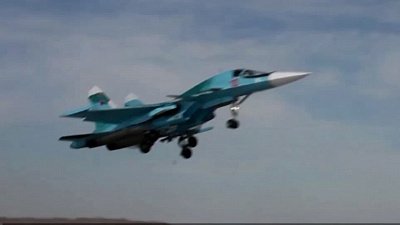 Тренировка экипажей СУ-34 попала на видеозапись