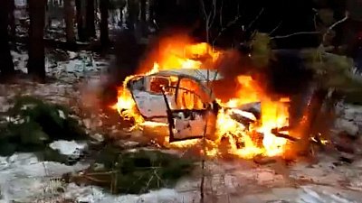 На трассе в Челябинской области загорелся автомобиль