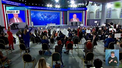 507 журналистов на пресс-конференции Путина