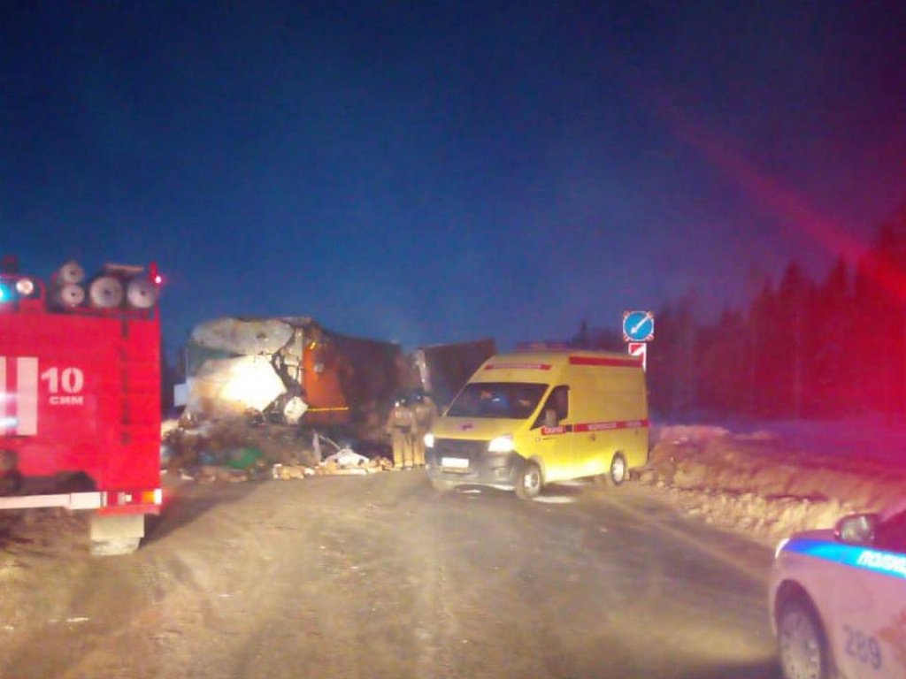 На трассе в Челябинской области при столкновении двух фур