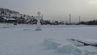 Купель и ледяная часовня: на Тургояке обустроили площадку для крещенских купаний
