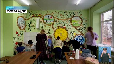 В детских больницах появятся рисунки на стенах