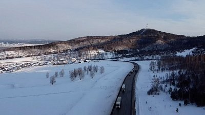Житель Челябинской области запечатлел участок трассы М-5 с высоты птичьего полета