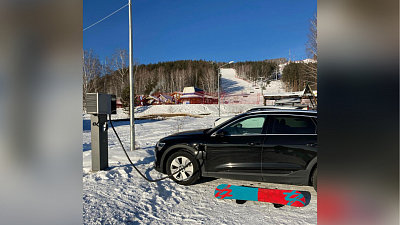 На «Солнечной долине» появилась зарядная станция для электрокаров