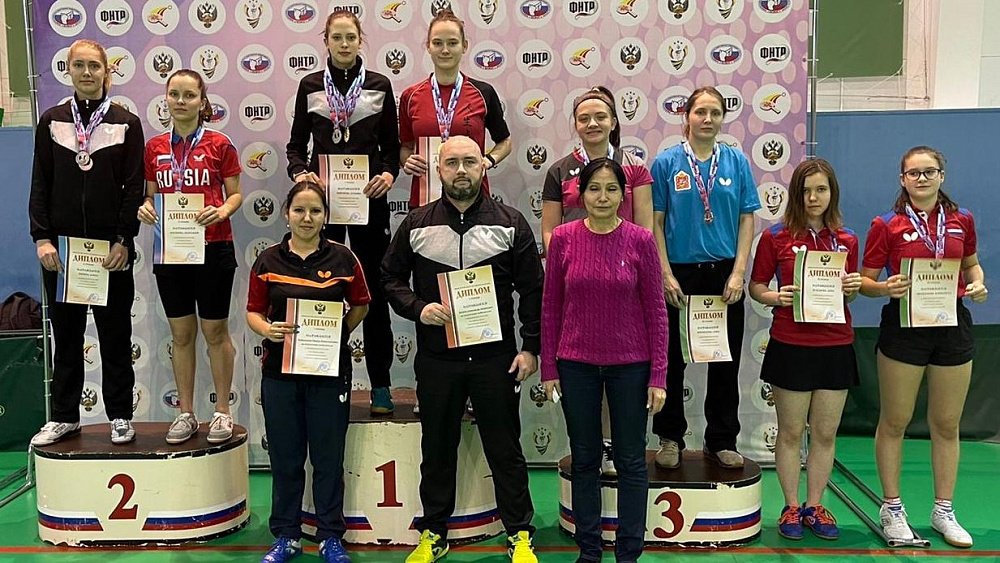 Челябинская спортсменка завоевала три медали на чемпионате России по настольному теннису