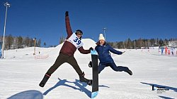 Фоторепортаж: как южноуральские СМИ боролись за Кубок по сноуборду и горным лыжам