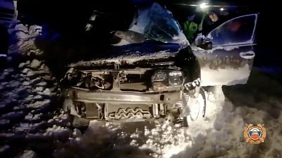 Видео лобового столкновения на трассе М-5: два человека погибли