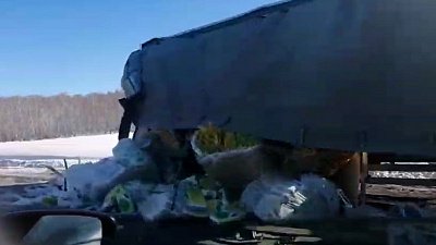 Смертельное ДТП с тремя фурами попало на видео на трассе Москва — Челябинск