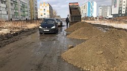 В микрорайоне Чурилово началось строительство дороги к жилым домам
