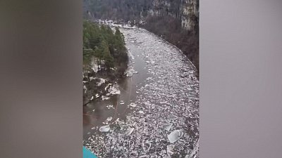 Лёд тронулся на реке Ай: видео очевидцев